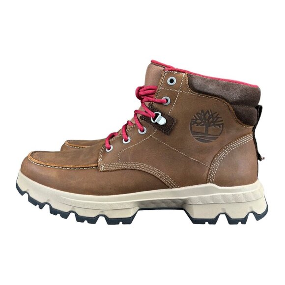 Timberland Originals Ultra Mid WP Rust Full Grain Leather Boots Men's Sizes 8-13 - Picture 3 of 9